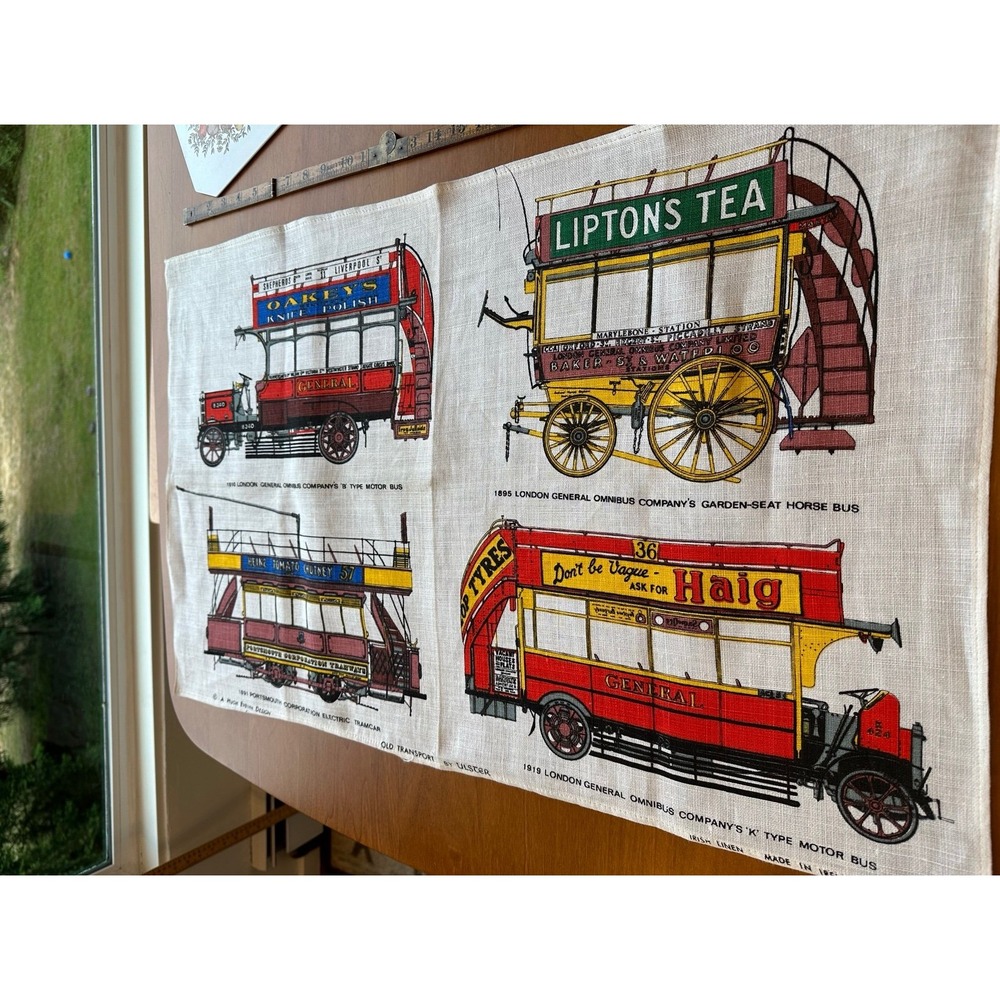 Vintage irish linen tea towel